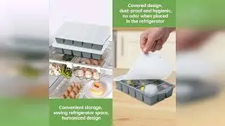 Review: Silicone Ice Cube Tray, 2 Pack Easy-Release Stackable Ice Trays for Freezer with Lid 1...