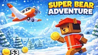 Flying Plane in Snow Valley 🐻✈️ | Super Bear Adventure Gameplay