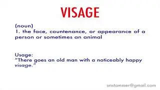 How to Pronounce Visage