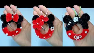 pipe cleaner/雪尼爾線/扭扭棒/Make an Adorable Mickey Mouse Decorative Pendant