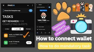 how to connect paws wallet || Verify via PAWS Web | Paw task