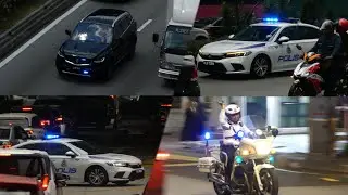 Royal Malaysia Police Responding, Escorting VIPs | Kuala Lumpur, Malaysia