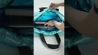 #FashionOnTheGo✨ Shiny, puffy, and lightweight handbag