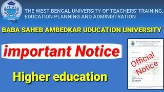 BSAEU/WBUTTEPA HIGHER EDUCATION NOTICE ||  NOTICE FOR CLASSES