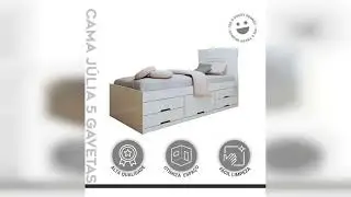 Review: Cama Solteiro Julia Com 5 Gavetas - Branco