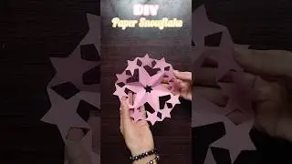 DIY Easy Paper Snowflake | Easy Paper Craft #craftideas #papercraft #chritsmas #origami #diy #short