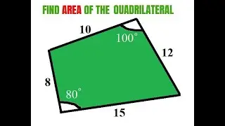 Find the Area of the Quadrilateral | Important Geometry skills explained | Olympiad | Bretschneider