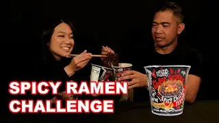 Rommel & Emi do the Daebak Ghost Pepper Black Noodle #CanOrNotChallenge
