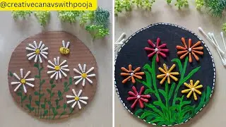 Easy Colourful Wall Hanging Crafts using cotton Earbuds|DIY Best Out Of Waste|Home Decoration #diy 