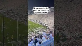 Oregon taunts the Penn State student section after winning the White Out Game in OT! #shorts