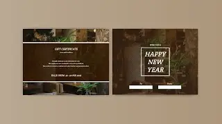 Design a 2021 New Year Gift Card for Restaurant for Free using Visual Paradigm InfoART