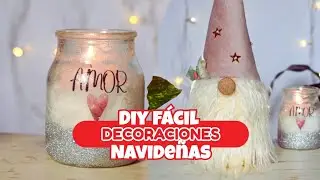 Crea tu Propio Gnomo y Portavelas Navideño con Frascos de Vidrio | ¡Fácil y Económico!