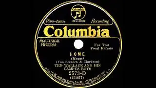 1931 Ted Wallace - Home (vocal trio, incl. Elmer Feldkamp)