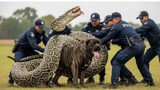 Hero German Shepherd & High-Tech Team Save Pitbull from Giant Python | Rescue Tails Daily