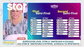 Eurovision 2026: &Sigma;&tau;&omicron;&nu; &Alpha;' &eta;&mu;&iota;&tau;&epsilon;&lambda;&iota;&kappa;ό &eta; &Epsilon;&lambda;&lambda;ά&delta;&alpha; &kappa;&alpha;&iota; &sigma;&tau;&omicron;&nu; &Beta;' &eta;&mu;&iota;&tau;&epsilon;&lambda;&iota;&kappa;ό &eta; &Kappa;ύ&pi;&rho;&omicron;&sigmaf;