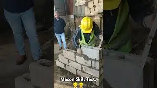 Block Mason Skill Test Video.#block #mason #skills #testing #video #construction #work ✅💟