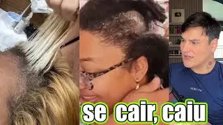 SE DER CORTE QUÍMICO, CAI!  O SONHO DELA ERA RASPAR O CABELO 😩