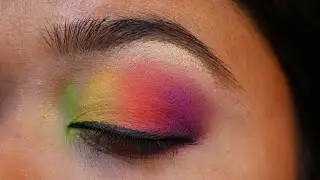 Easy Holi inspired colorful eye makeup ||Quick trick for colorful eyemakeup @moumitasmakeover9964