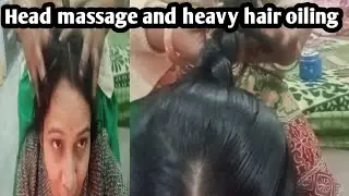 Heavy hair oiling #sleek braid #sleek combing #hair #combing