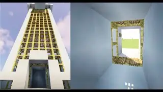 The biggest realistic elevator in minecraft ! (without command block)