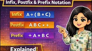 Infix, Postfix & Prefix Notation Explained | Examples & Dry Run | Hindi | Gate + BTech Exam #dsa 
