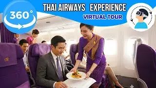 Inside Thai Airways ✈️ | Real Flight Experience | 360&deg; VR