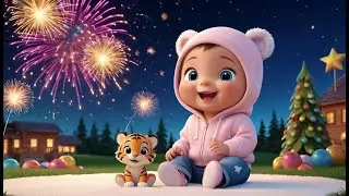 Baby Tiger&rsquo;s Fireworks Night | Fun Animals & New Year Nursery Rhyme for Kids | Baby Learning Song
