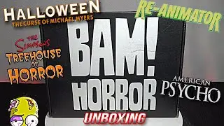 Unboxing Horror Bam Box October Box 10 Halloween Signed, Simpsons, American Psycho