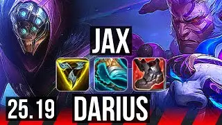 JAX vs DARIUS (TOP) | 8 solo kills, Dominating | EUW Challenger | 25.19
