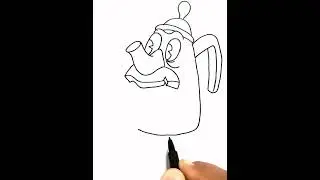drawing elder Kettle from Cuphead show