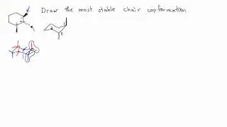 Most stable conformation Chair Cyclohexane