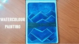 Blue starry night watercolor painting ## night sky 💙 ✨️ 
