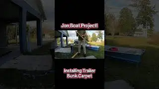 Installing Carpet On My Jon Boat Trailer Bunks! #fyp #feed #reels #jonboat #project #siderun