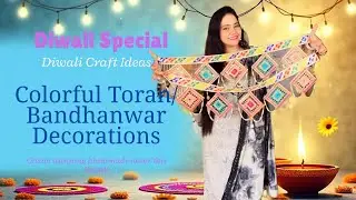DIY-Handmade Bandhanwar/toran/Door hanging for Diwali decoration|Diwali craft ideas #diwali #toran