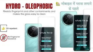 HYDRO OLEOPHOBIC VIVO T4 5G GLASS Keep this in mind before applying 
