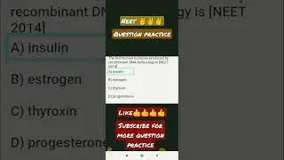 NEET QUESTION PRACTICE#pyq #biology #neet #aipmt #medicalentranceexams #shorts #shortsfeed