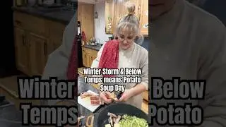 SNOW STORM & COLD WEATHER means Potato Soup #souprecipe #wintervibes #justthebells10