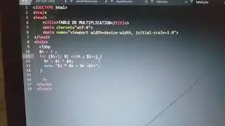 TABLE DE MULTIPLICATION EN PHP AVEC WAMPSERVER