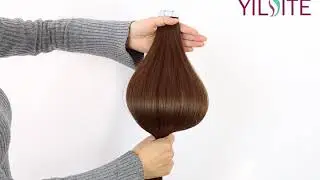 4# YILITE dark brown tape in cuticle remy hair extensions