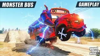 😳 Monster Bus vs City 💥 GTA 5 Realistic Destruction Gameplay!
