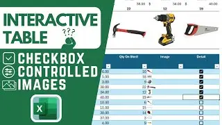 Interactive Excel Table with Checkboxes for Multiple Image Control