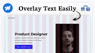 How to add text on image in Webflow (Design Overlay)