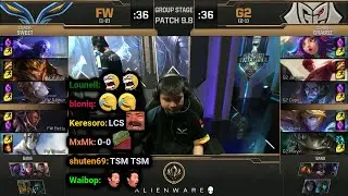 FW vs G2 | 2019 MSI Groups Day 2 | Twitch VOD with Chat