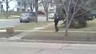 dumb black guy gets scared