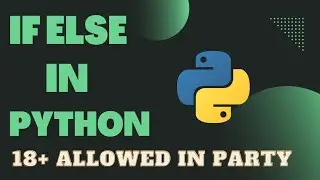 If else in python with example only 18+ people allowed in party !!