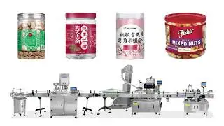 Automatic Popcorn Bottle Weighing Filling Capping and Labeling Line