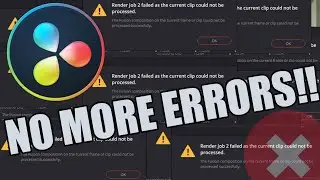 DaVinci Resolve rendering issues fix render job failed as the current clip could not be processed