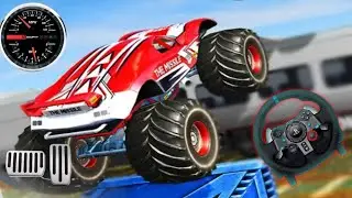 US Monster truck Driver 3D - lmpossible Car Mega Stunts Ramp Simulator - Android GamePlay