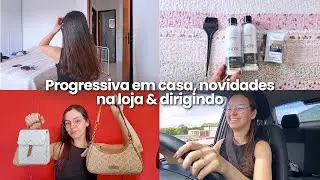 DESISTI DA TRANSIÇÃO E FIZ PROGRESSIVA EM CASA, ABERTURA DE BOLSAS NA LOJA & PROGRESSO NA DIREÇÃO ✨