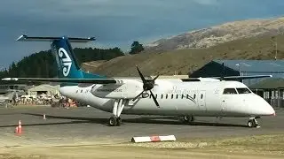 Final Air New Zealand/Air Nelson Dash 8 Q300 takeoff from Wanaka Airport